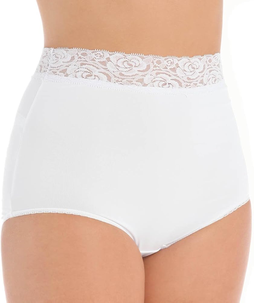 Teri Women's 313 Grace Lace Trim Microfiber Brief Panty