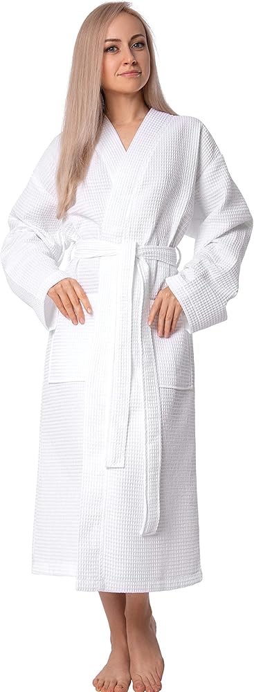 Bagno Milano Women's Robes, Waffle Robes For Women, Turkish Cotton Bathrobes For Women