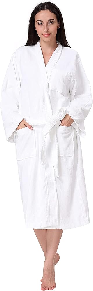 Acanva Women's & Men's Terry Robe Plush Cotton Spa Kimono Bathrobe