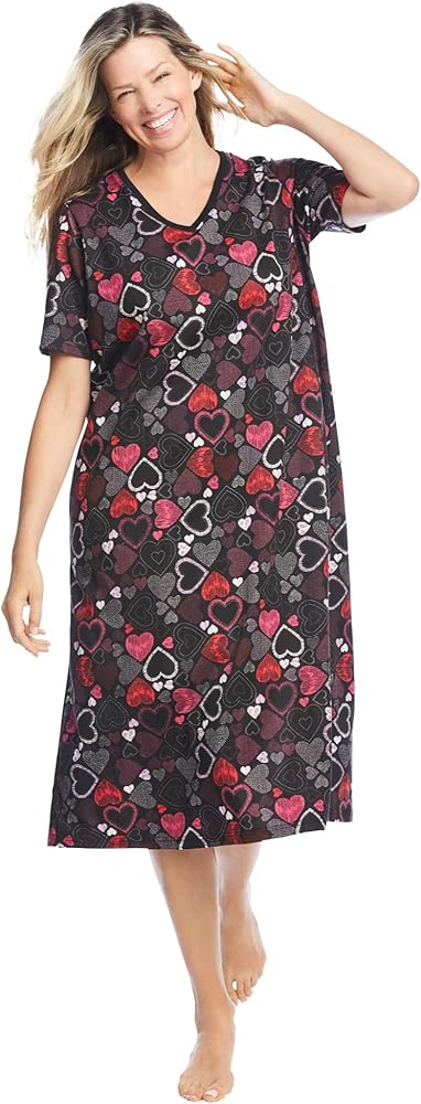 Dreams & Co. Women's Plus Size Long Print Sleepshirt