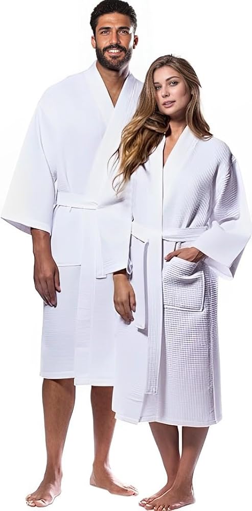 Waffle Knit Lightweight Kimono Spa & Bath Robes for Women - Quick Dry - Soft