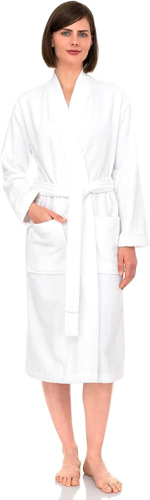 TowelSelections Womens Robe, Kimono Bathrobe for Women, 100% Cotton Knee Length Terry Cloth Robes for Women