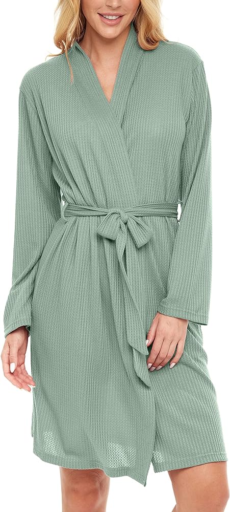 Alexander Del Rossa Womens Robes Lightweight, Summer Robe for Women, Waffle Robes for Women