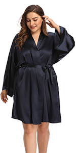 Plus Size Satin Robes