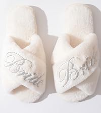 bride slippers white