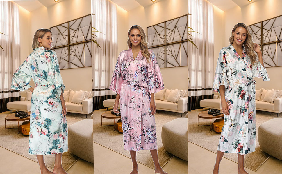 women silk robe