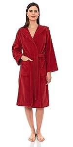 TowelSelections Women''s Robe Turkish Cotton Hooded Terry Bathrobe