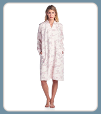 womens zip up robe