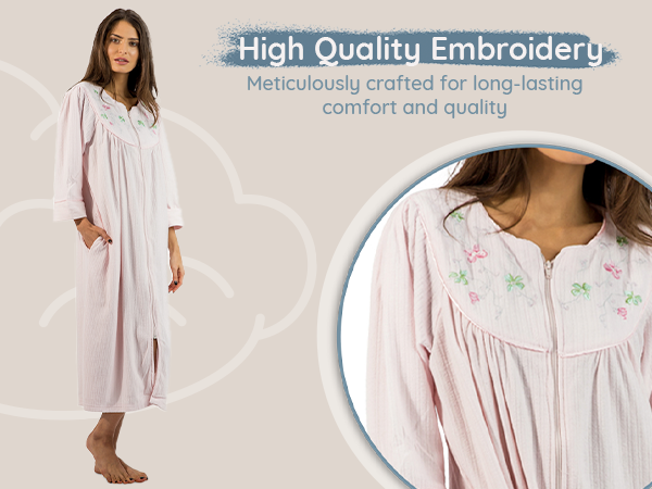 zip front robes for women