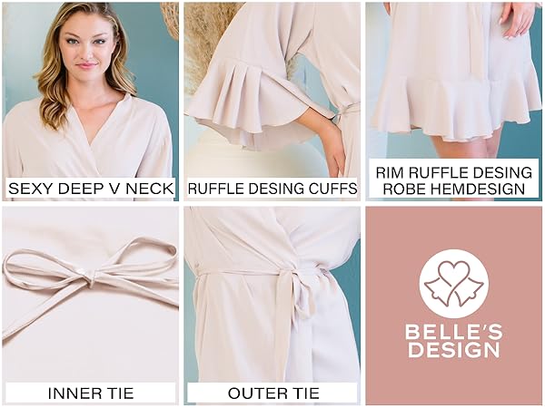 Women''s Ruffle Robe