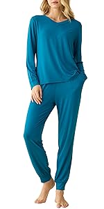 latuza 7917 teal pajama set