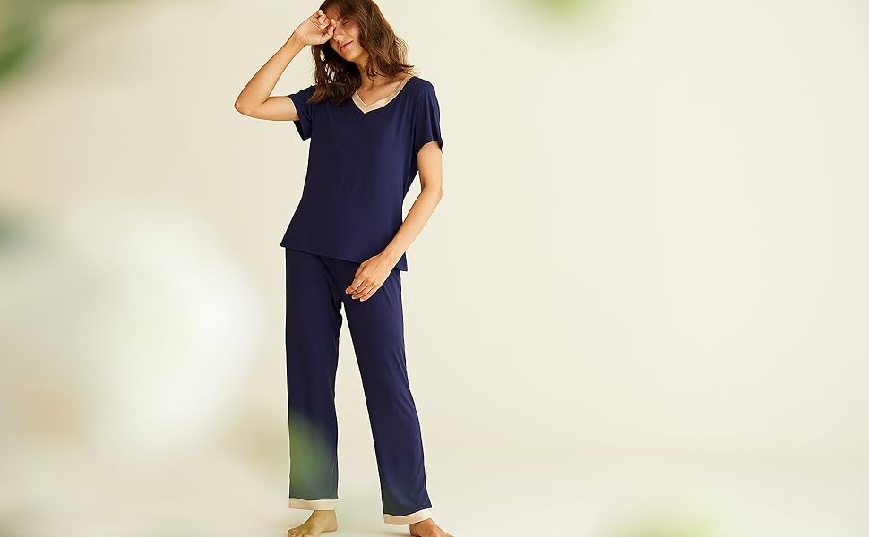 latuza bamboo viscose pajamas set