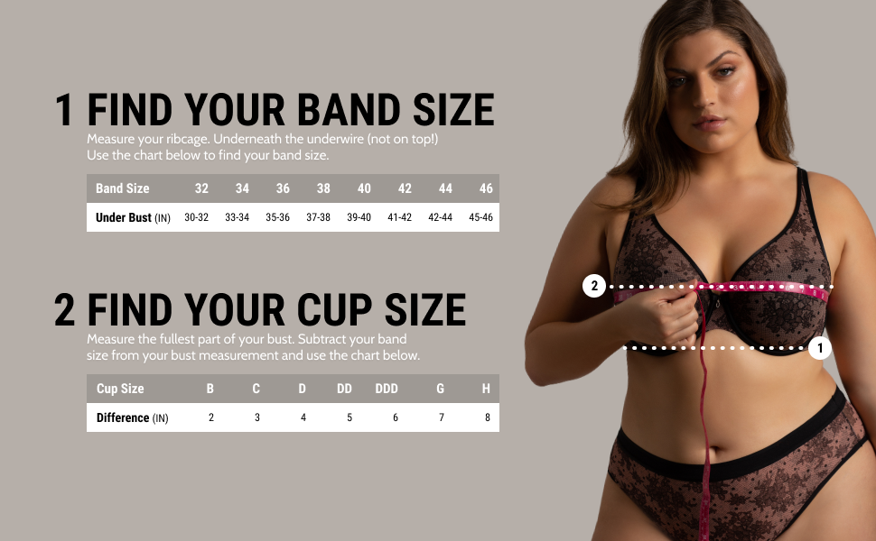 Bra Size Chart Measurement Guide