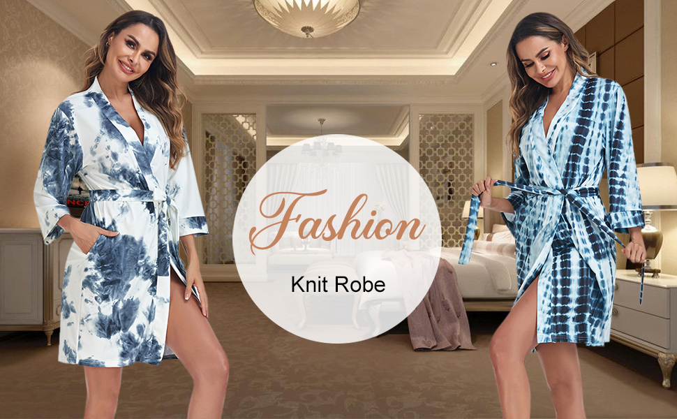 short robe women lightweight kimonos knit bathrobe sleep robe soft robe maternity robe nursing robe