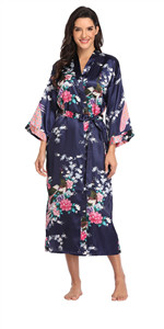 Floral Long Kimono Robes