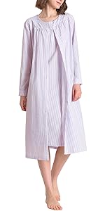 cotton nightgown and robe set