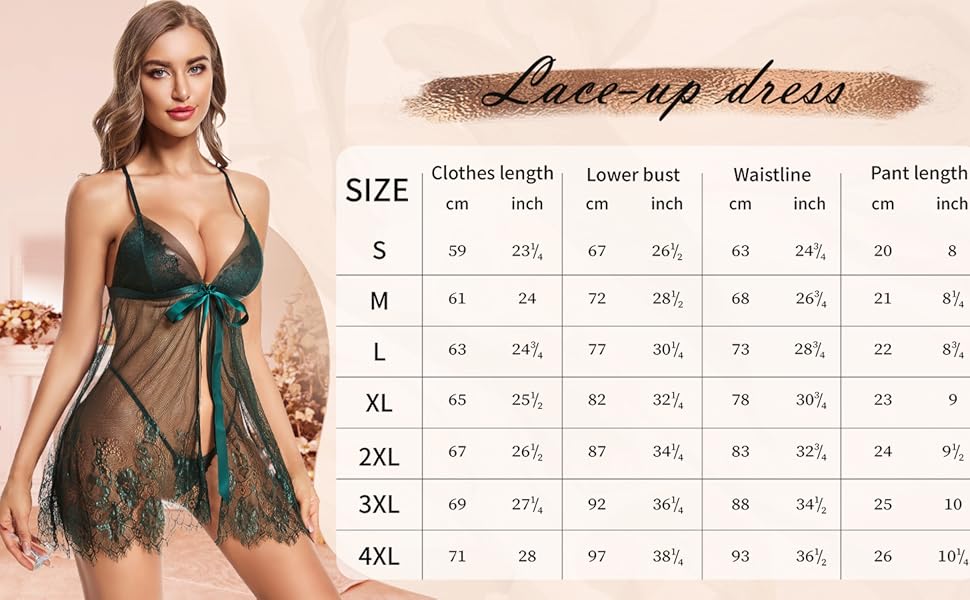 Chemise Lingerie Women Mesh Sleepwear Lace Eyelash Babydoll V Neck Nightgown