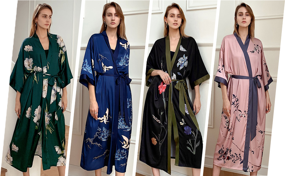 long kimono robes long satin robes kimonos silky long robes bridesmaid long robes long kimonos