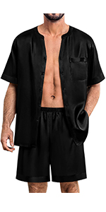 mens silk satin pajamas set