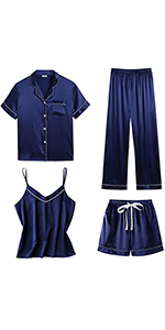 Women 4pcs Pajama Set