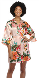 floral satin robes