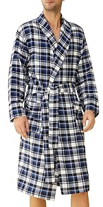 latuza men flannel robe