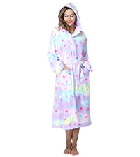 star hooded bathrobe