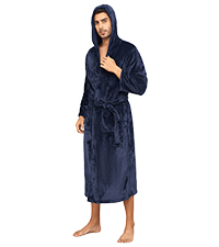 Mens Plush Bathrobe