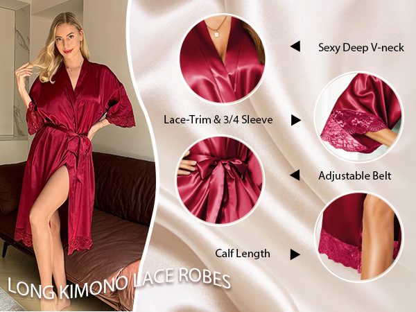 long satin robe