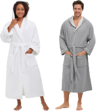 Hooded Unisex Terry Bathrobe