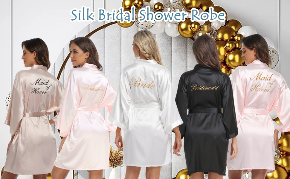 Silk Bridal Shower Robe