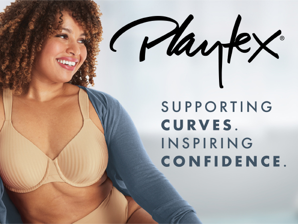 Playtex Bras, Supporting Curves, Inspiring Confidence, Wireless Bra, Full-Figure Bra