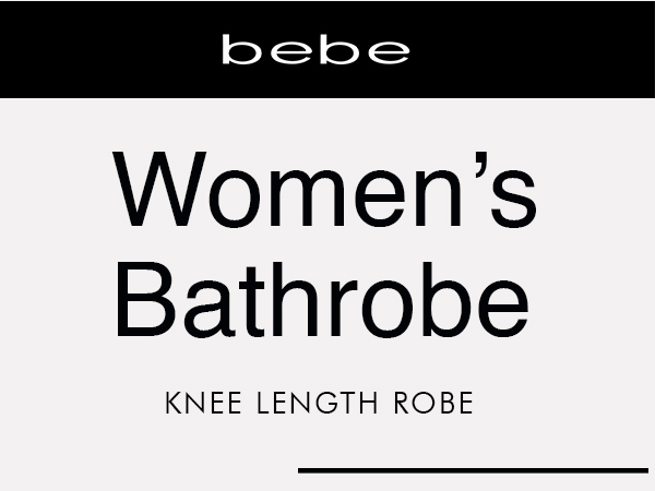 bebe womens bathrobe robe black for women