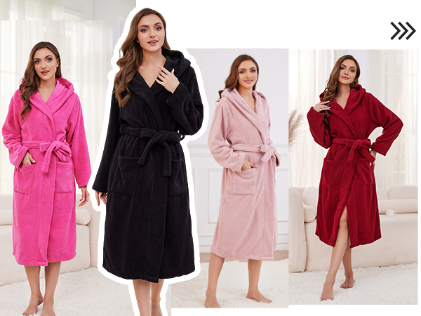 Soft Warm Women Bathrobe