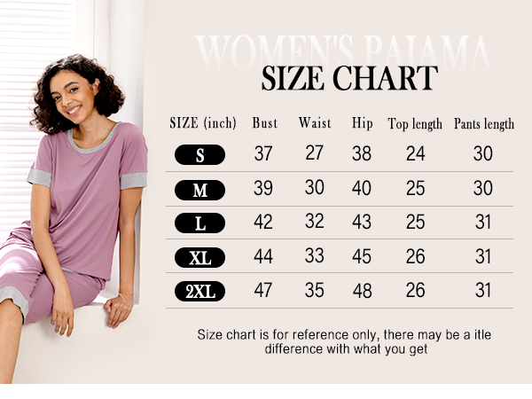 womens pajama set short sleeve sleepwear nightwear soft pjs ladies capri pajamas lounge sets