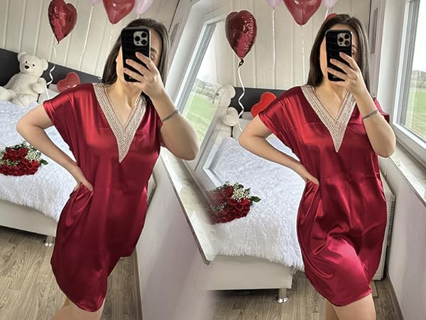 sexy satin nightshirt