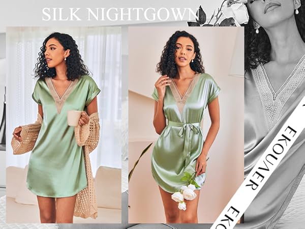 silk nightgown