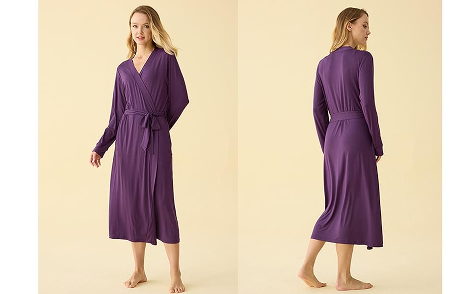 bamboo robes for women long length