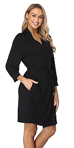 short cotton robes for women