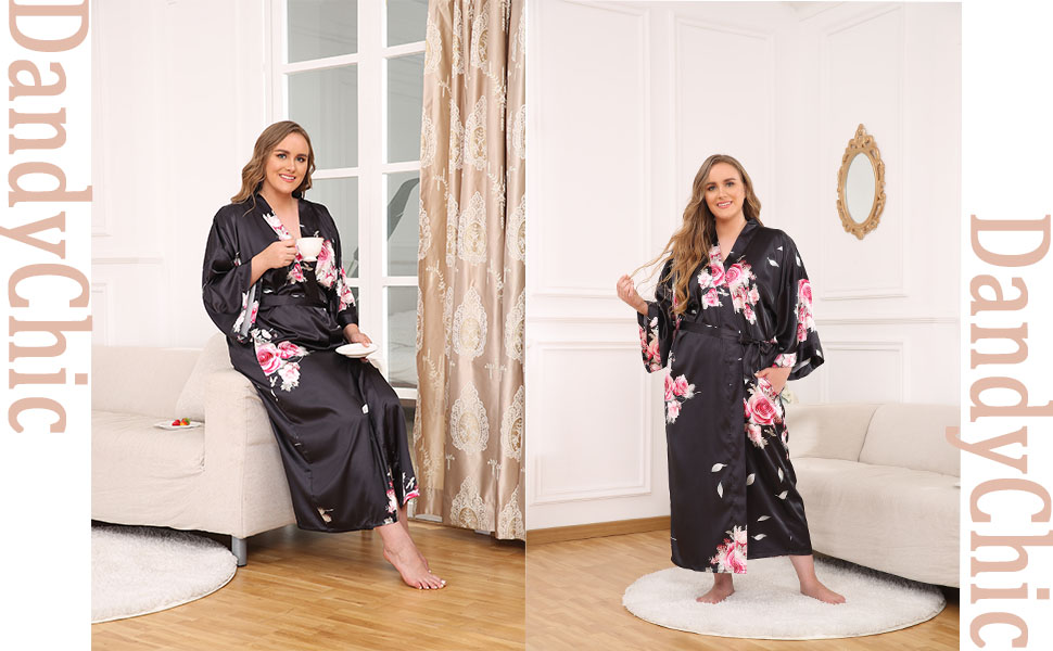 women floral robe 