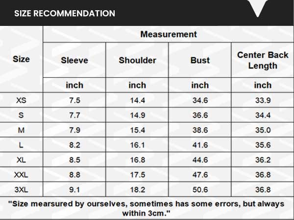 ekouaer size chart