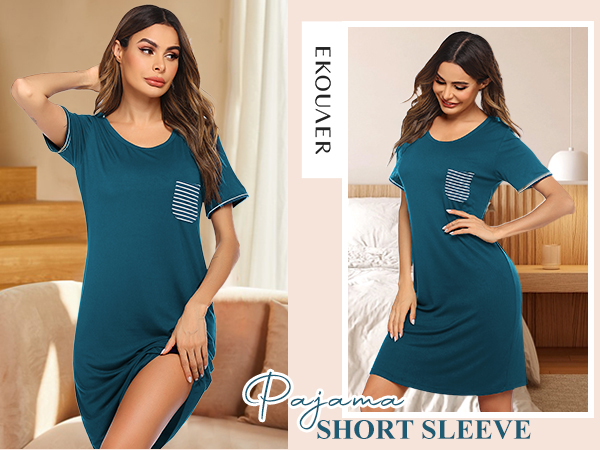 Ekouaer Short Sleeve Pajama