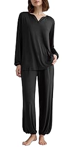 bamboo pajamas for women long sleeve