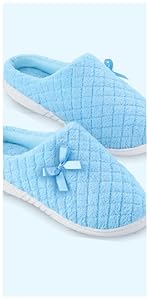 Blue quilted clog