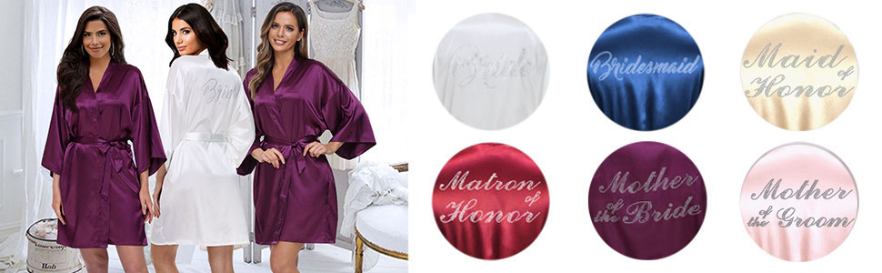 bridal robes for wedding party