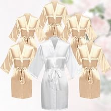 wedding robes for bridesmaids champagne