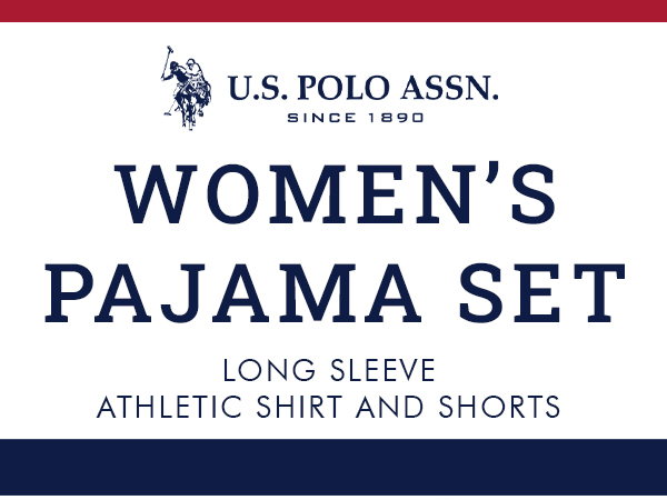 us polo assn womens pajama set for women long sleeve shirt shorts pijamas para mujeres