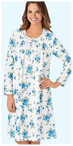 Blue floral nightgown