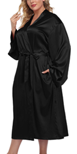 plus size silky robes