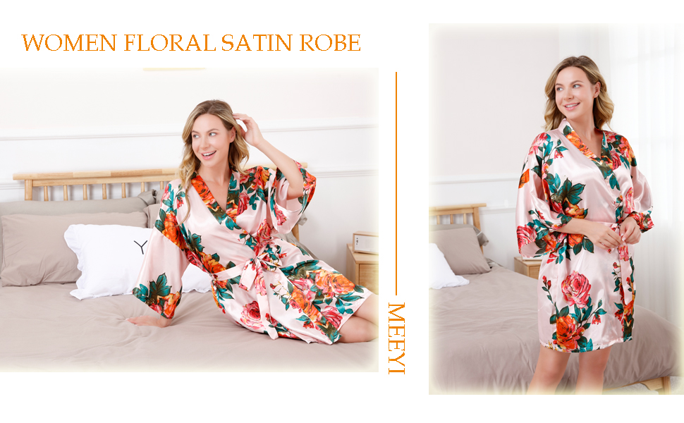  Women Silky Robe